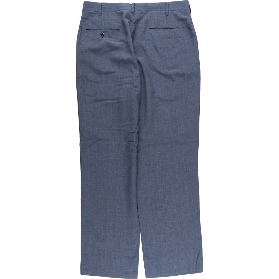 Vintage 80s-90'S Brooks Brothers 346 Polyester/Wool Pants, Men's Size 35 (approx.) polyester blue type Vintage Second Hand