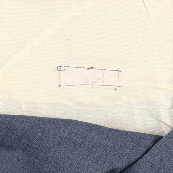 Vintage 80s-90'S Brooks Brothers 346 Polyester/Wool Pants, Men's Size 35 (approx.) polyester blue type Vintage Second Hand