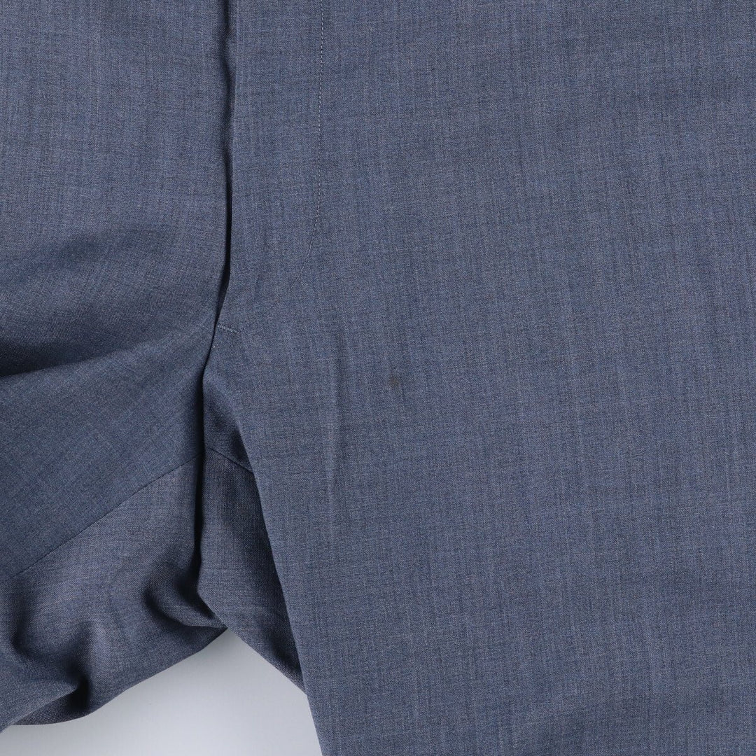 Vintage 80s-90'S Brooks Brothers 346 Polyester/Wool Pants, Men's Size 35 (approx.) polyester blue type Vintage Second Hand