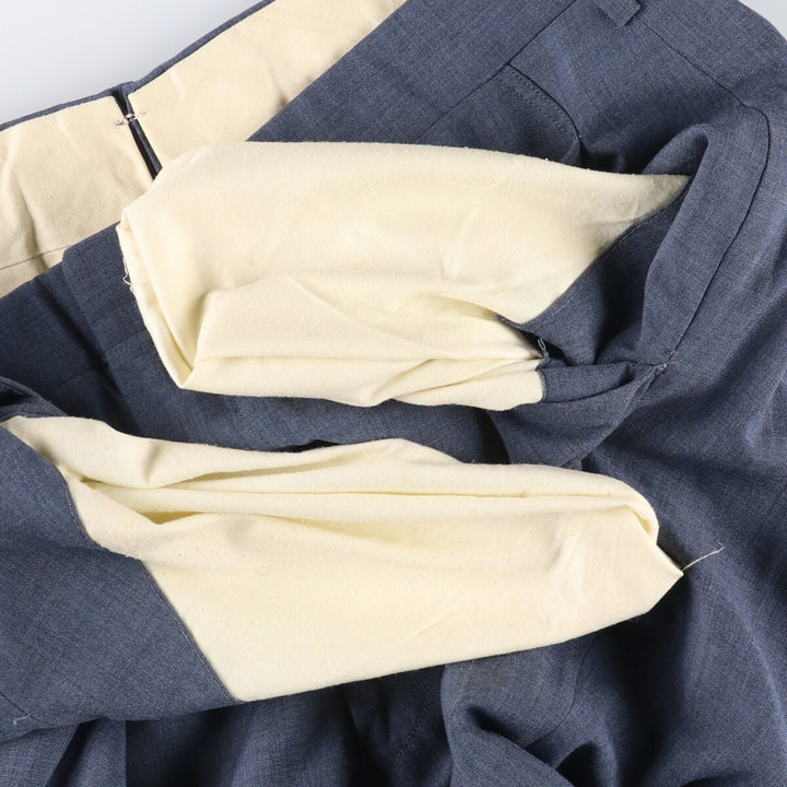 Vintage 80s-90'S Brooks Brothers 346 Polyester/Wool Pants, Men's Size 35 (approx.) polyester blue type Vintage Second Hand