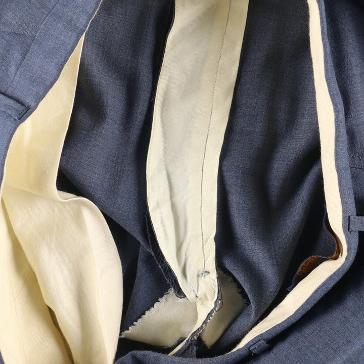 Vintage 80s-90'S Brooks Brothers 346 Polyester/Wool Pants, Men's Size 35 (approx.) polyester blue type Vintage Second Hand