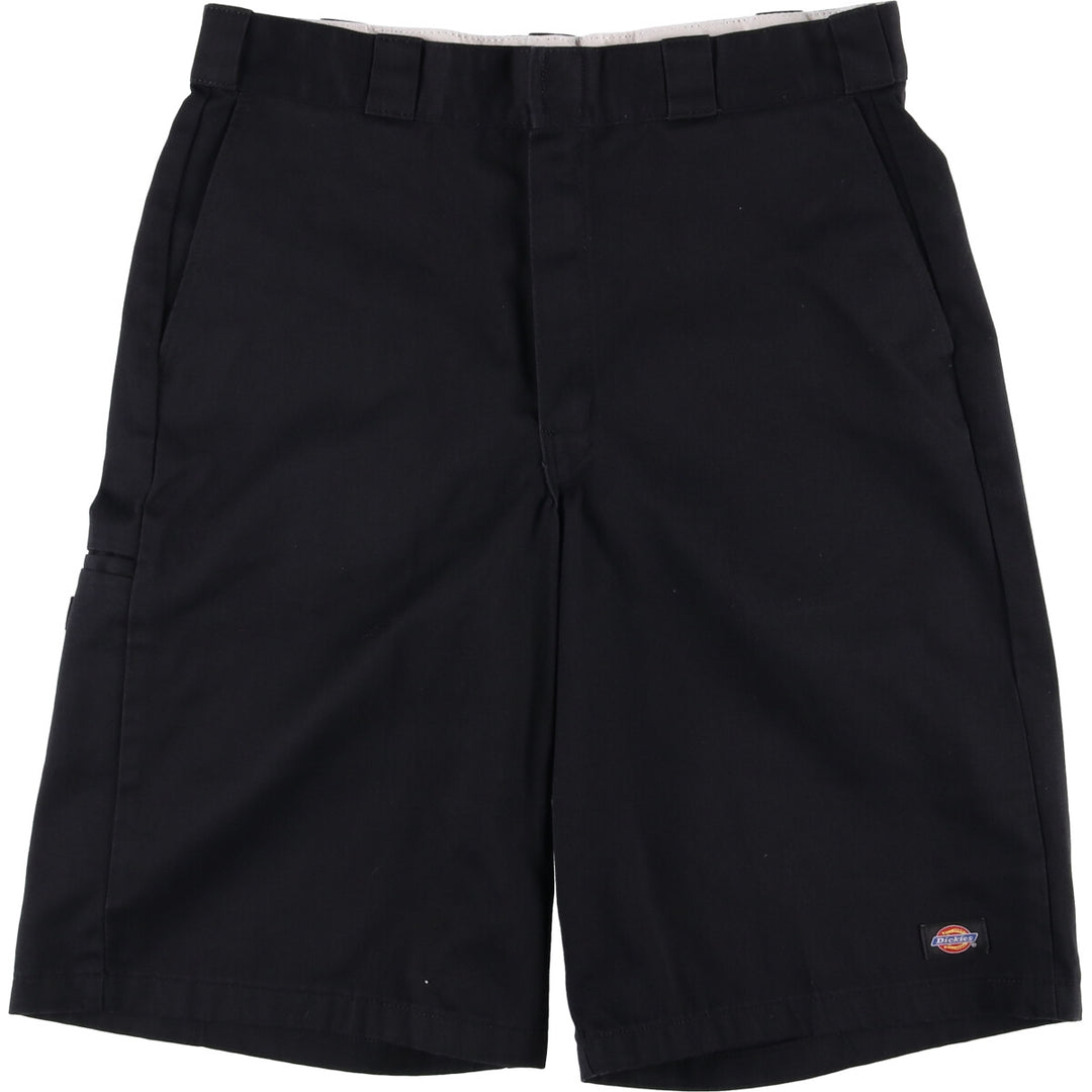 00'S Dickies work shorts, half pants, men's size W34 polyester black type Vintage Second Hand