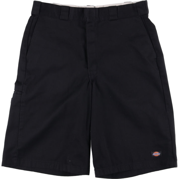 00'S Dickies work shorts, half pants, men's size W34 polyester black type Vintage Second Hand