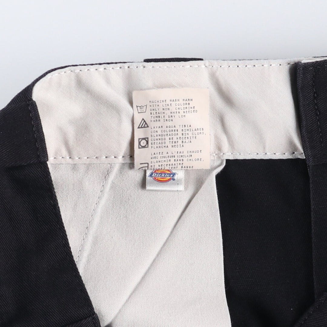 00'S Dickies work shorts, half pants, men's size W34 polyester black type Vintage Second Hand