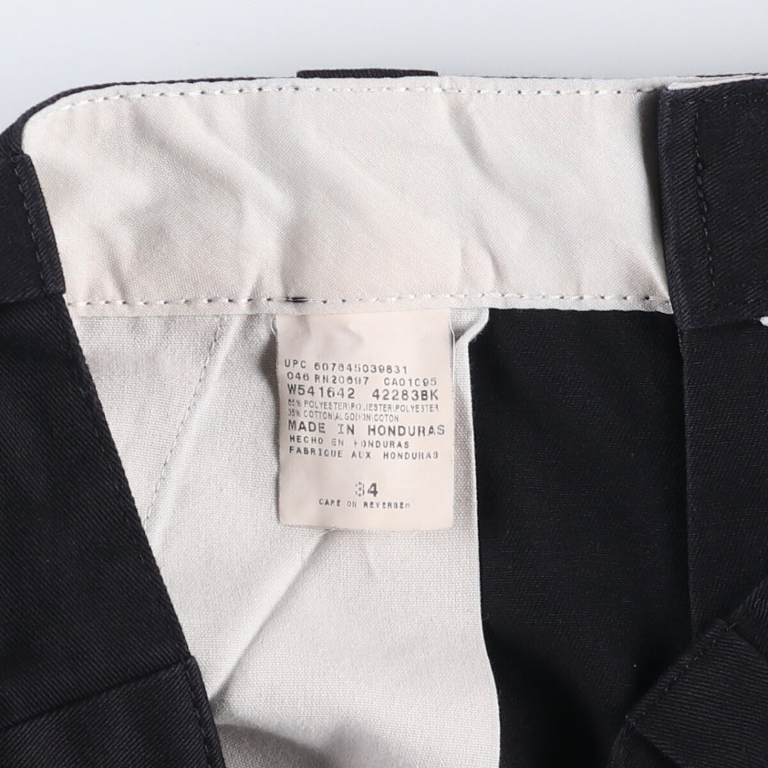 00'S Dickies work shorts, half pants, men's size W34 polyester black type Vintage Second Hand