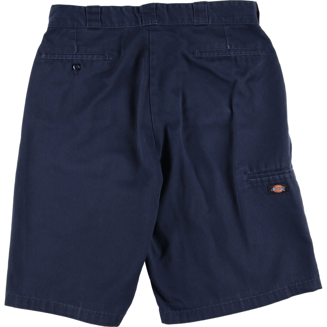 Dickies Work Shorts, Half Pants, Men's, W35 equivalent polyester navy blue type Vintage Second Hand