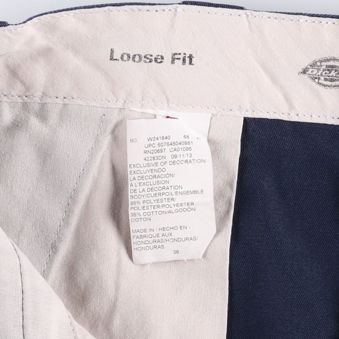 Dickies Work Shorts, Half Pants, Men's, W35 equivalent polyester navy blue type Vintage Second Hand