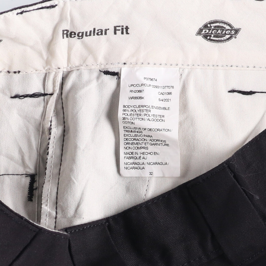 Dickies Work Shorts, Half Pants, Men's, W32 equivalent polyester black type Vintage Second Hand