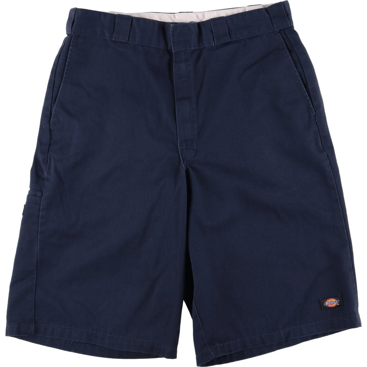 Dickies Work Shorts, Half Pants, Men's, W34 equivalent polyester navy blue type Vintage Second Hand