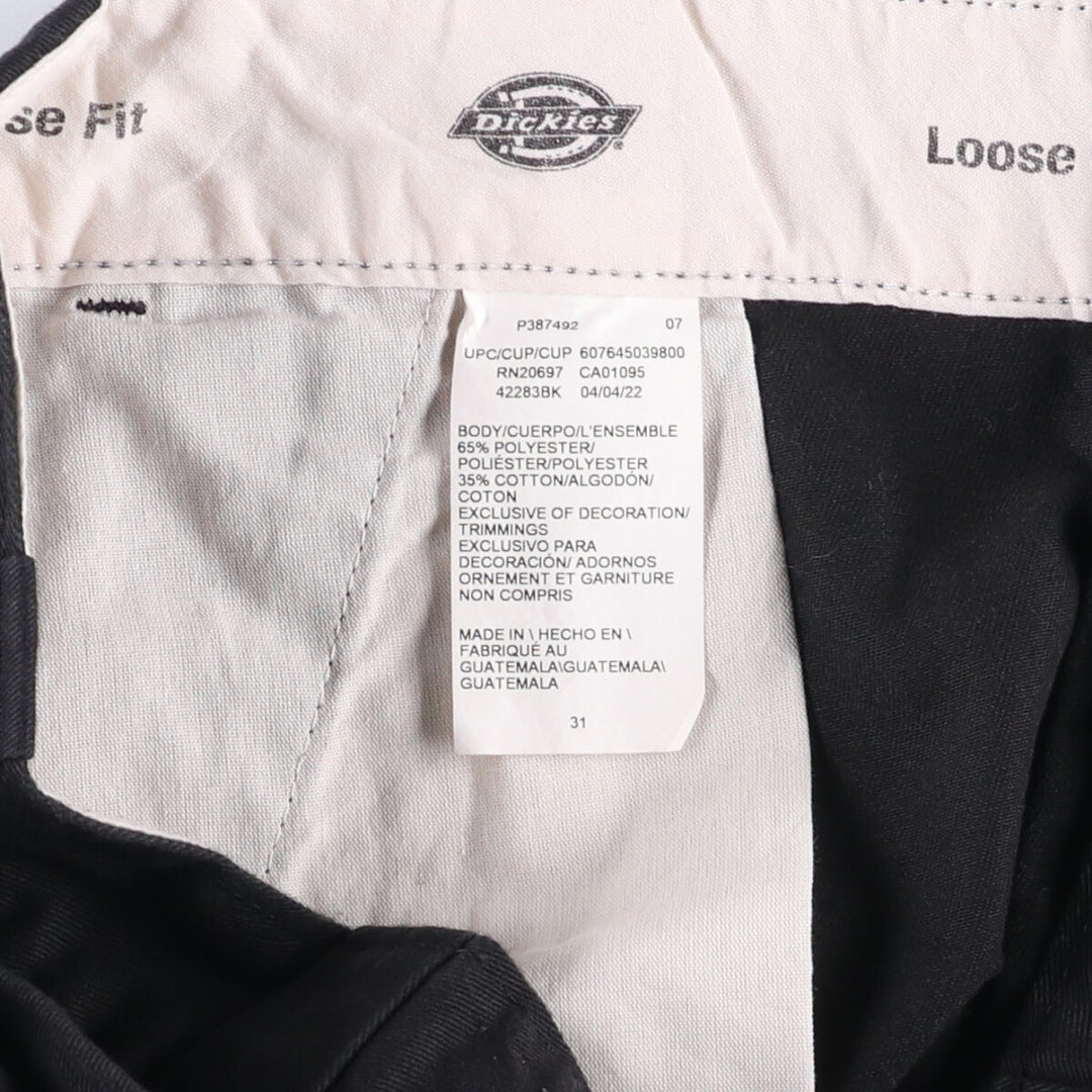 Dickies Work Shorts, Half Pants, Men's, W31 equivalent polyester black type Vintage Second Hand