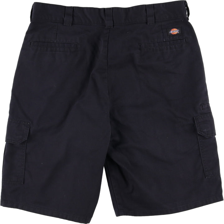 Dickies Men's Cargo Shorts, Size W37 polyester black type Vintage Second Hand
