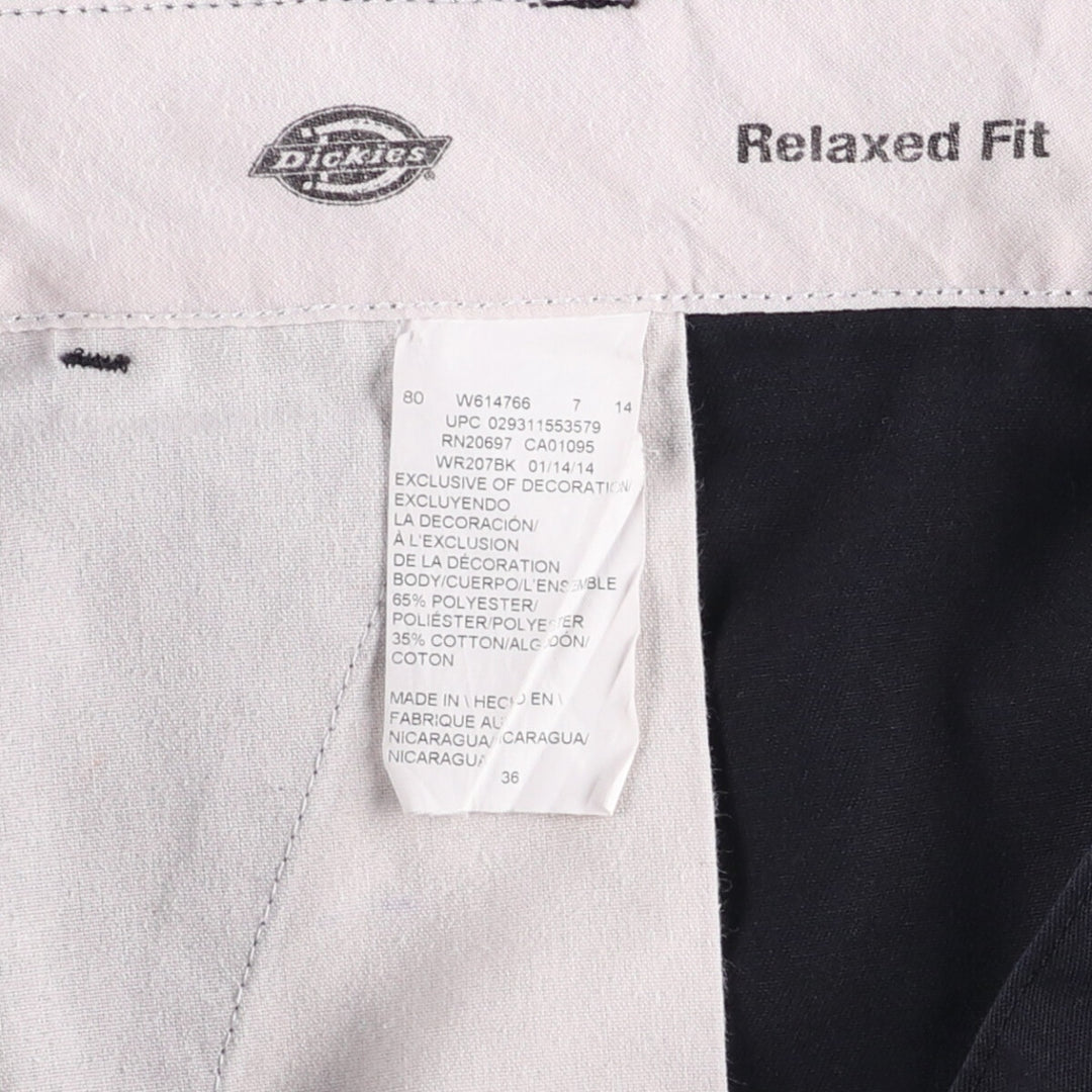 Dickies Men's Cargo Shorts, Size W37 polyester black type Vintage Second Hand