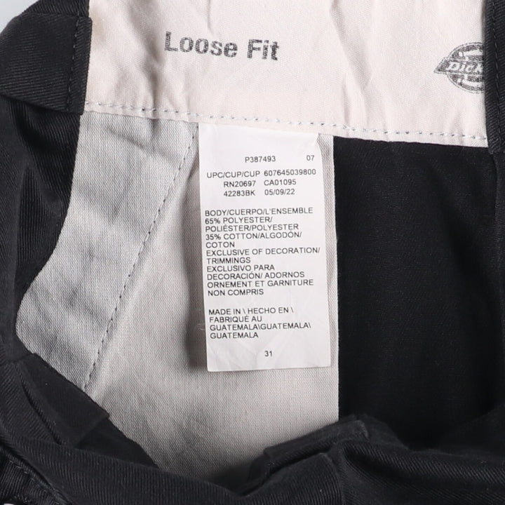 Dickies Work Shorts, Half Pants, Men's, W31 equivalent polyester black type Vintage Second Hand