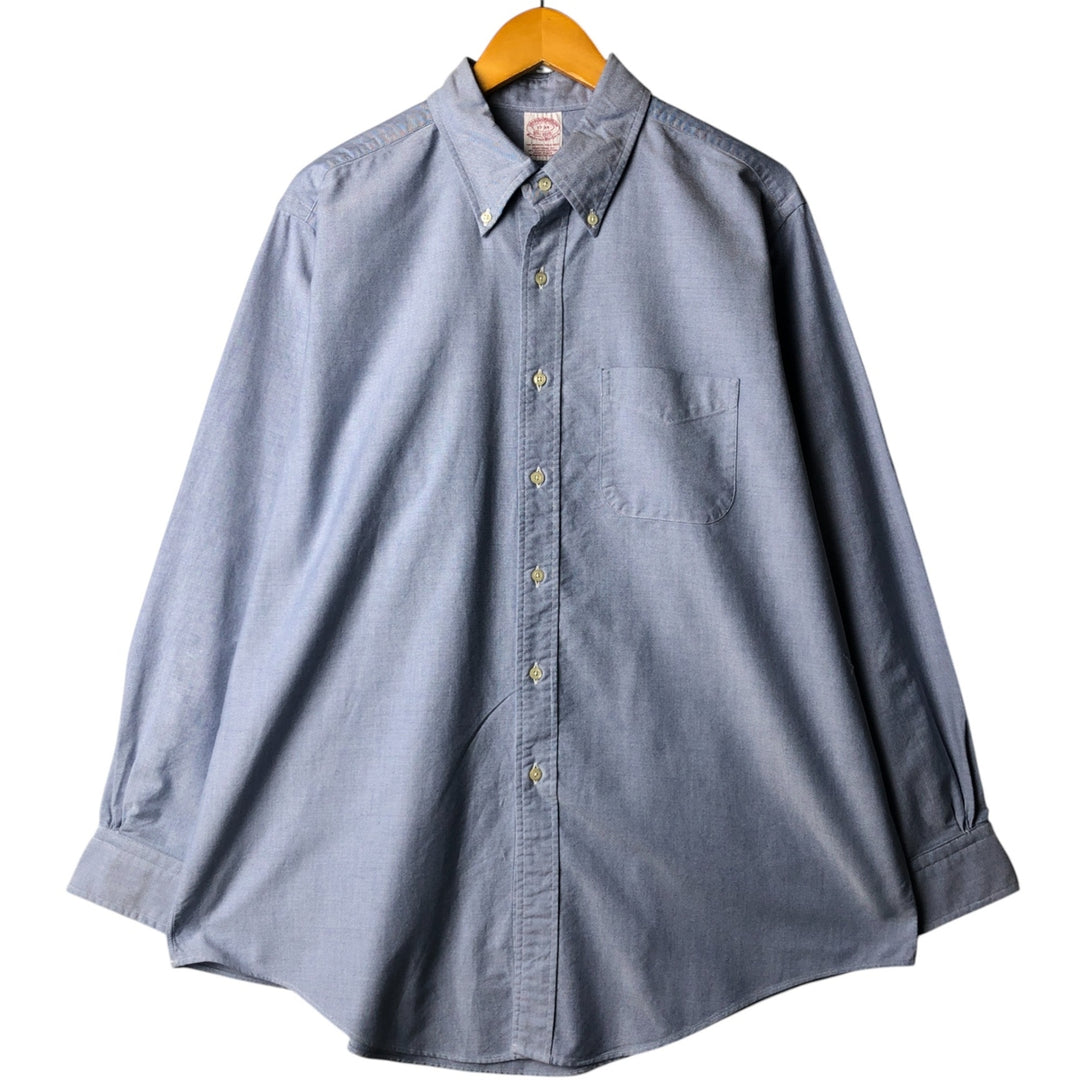 80s-90'S Brooks Brothers Est.1818 Long Sleeve Button Down Shirt Made in USA Men's XL Vintage cotton blue type Vintage Second Hand