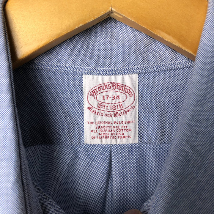 80s-90'S Brooks Brothers Est.1818 Long Sleeve Button Down Shirt Made in USA Men's XL Vintage cotton blue type Vintage Second Hand