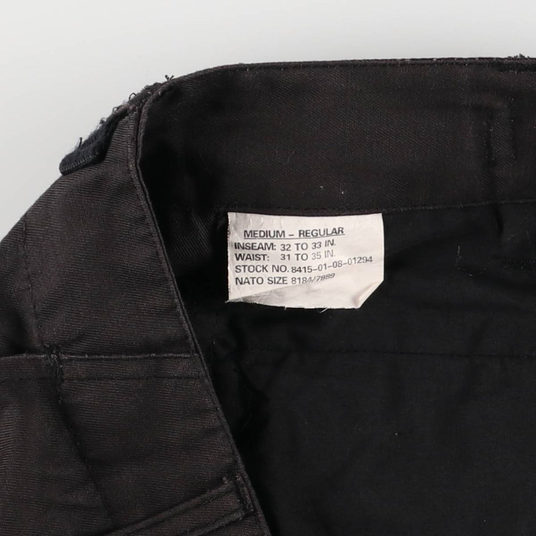 Civilian MFH Military Cargo Pants Men's Size W35 polyester black type Vintage Second Hand