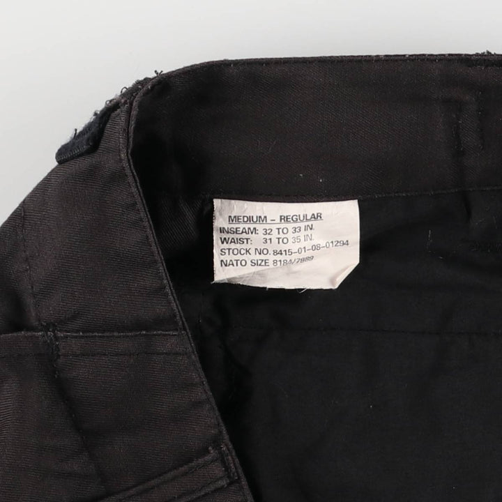 Civilian MFH Military Cargo Pants Men's Size W35 polyester black type Vintage Second Hand