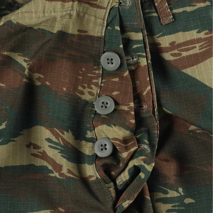 Greek Army Camouflage Pattern Lizard Camo Ripstop Military Cargo Pants M Men's W37 equivalent polyester Khaki type Vintage Second Hand