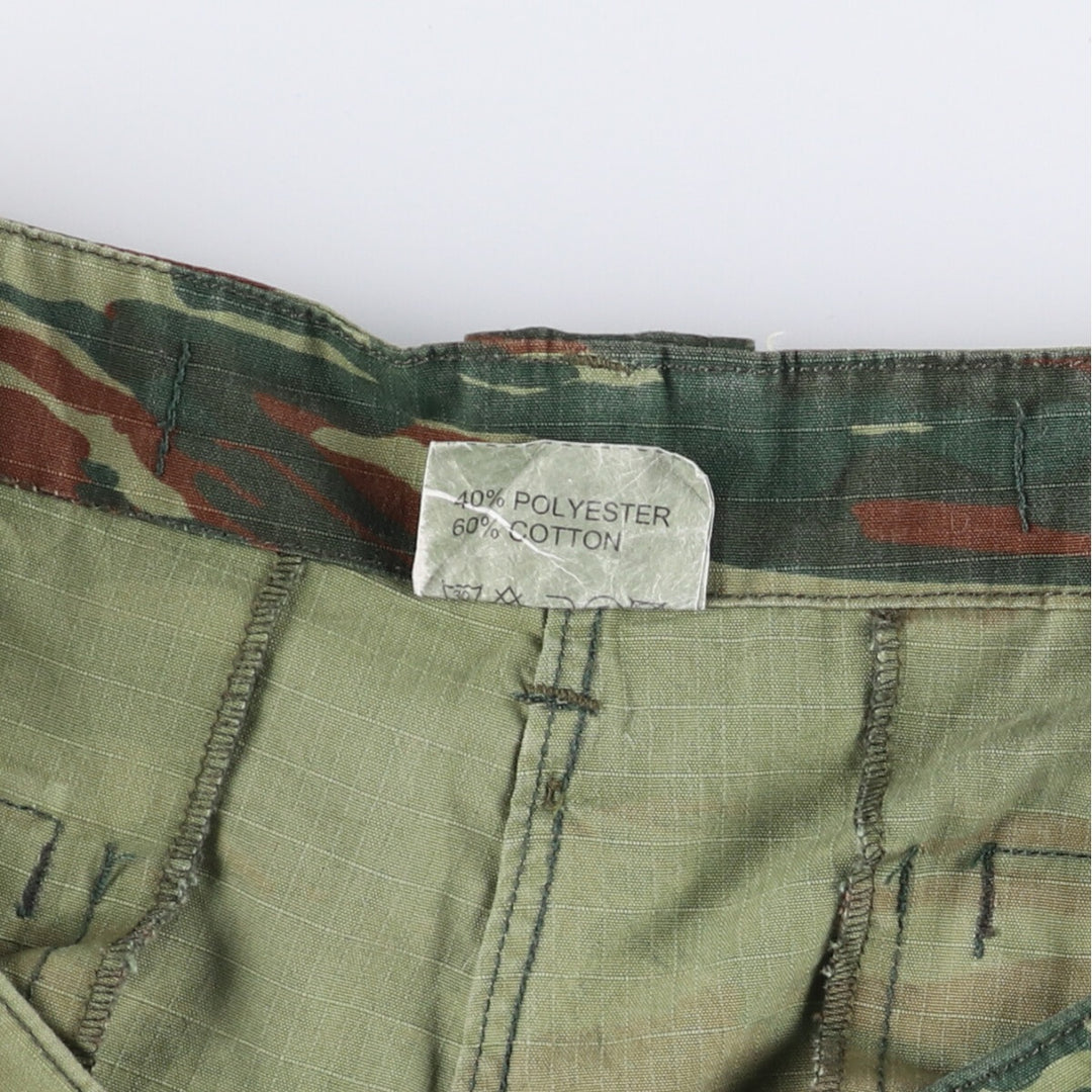 Camouflage Ripstop Military Cargo Pants, Medium-Regular, Men's Size 37 polyester Khaki type Vintage Second Hand