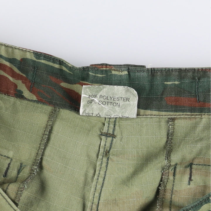 Camouflage Ripstop Military Cargo Pants, Medium-Regular, Men's Size 37 polyester Khaki type Vintage Second Hand