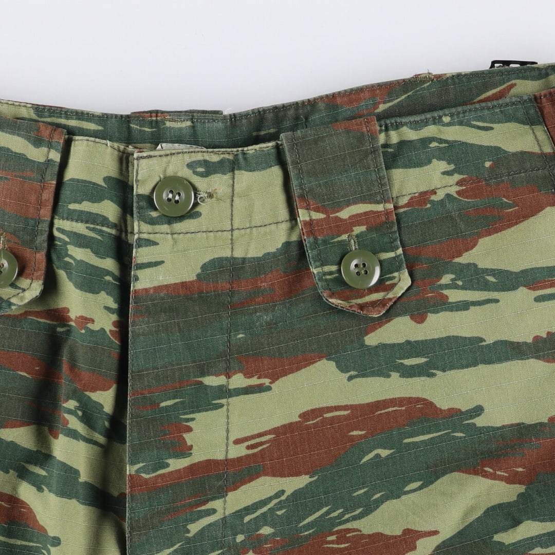 Camouflage Ripstop Military Cargo Pants, Medium-Regular, Men's Size 37 polyester Khaki type Vintage Second Hand