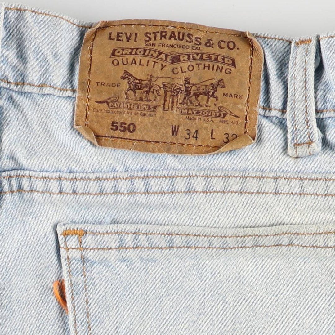 90'S Levi's 40550-0234 Tapered Denim Pants Made in USA Men's W34 Vintage cotton Blue type light blue Vintage Second Hand