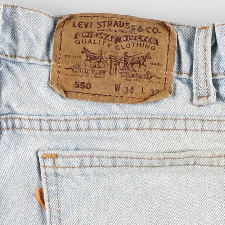 90'S Levi's 40550-0234 Tapered Denim Pants Made in USA Men's W34 Vintage cotton Blue type light blue Vintage Second Hand