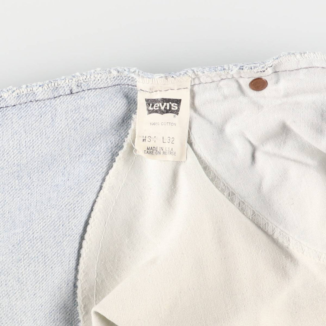 90'S Levi's 40550-0234 Tapered Denim Pants Made in USA Men's W34 Vintage cotton Blue type light blue Vintage Second Hand