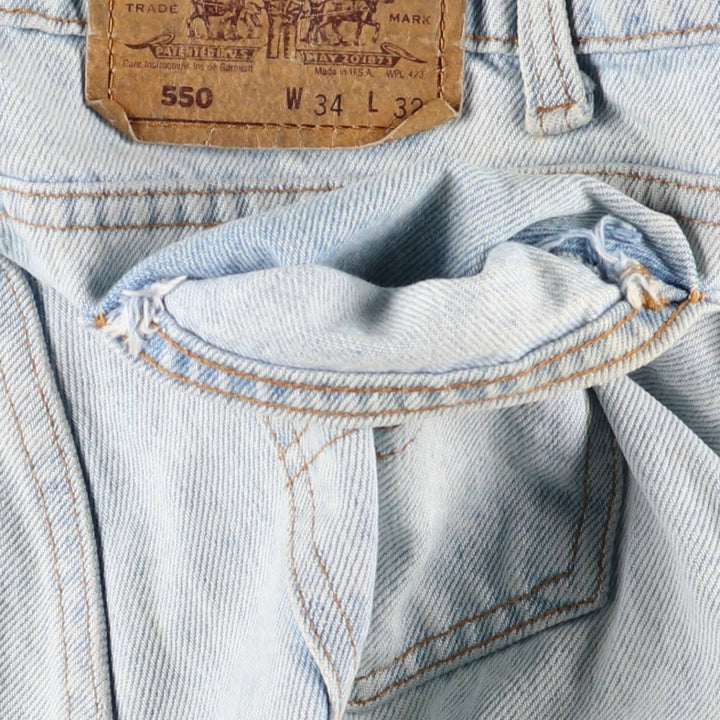 90'S Levi's 40550-0234 Tapered Denim Pants Made in USA Men's W34 Vintage cotton Blue type light blue Vintage Second Hand