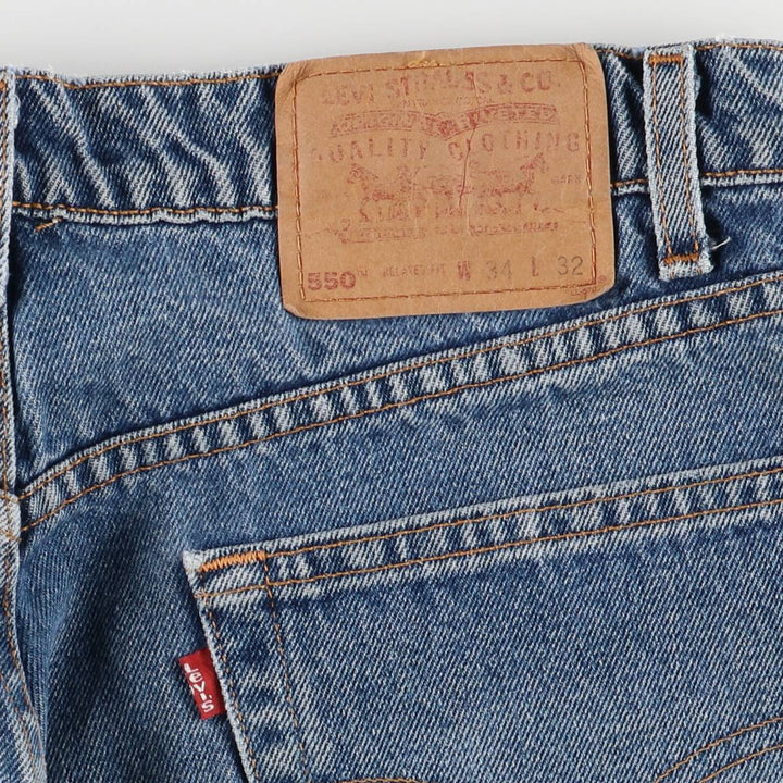 90'S Levi's 550 Relaxed Fit Tapered Denim Pants Men's W34 Vintage cotton blue type Vintage Second Hand
