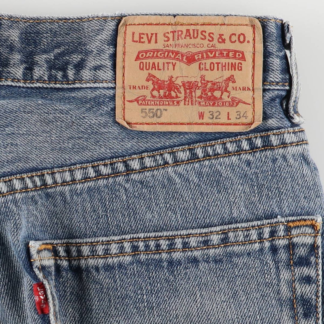 00'S Levi's 550 Relaxed Fit Tapered Denim Pants Men's W32 cotton blue type Vintage Second Hand
