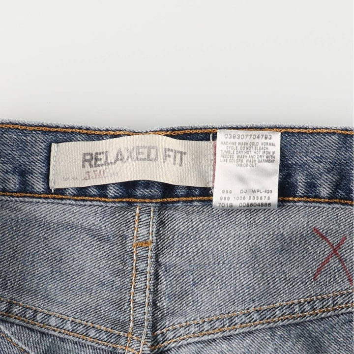00'S Levi's 550 Relaxed Fit Tapered Denim Pants Men's W32 cotton blue type Vintage Second Hand