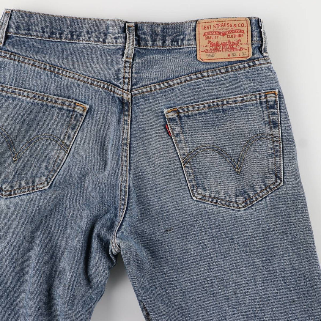 00'S Levi's 550 Relaxed Fit Tapered Denim Pants Men's W32 cotton blue type Vintage Second Hand
