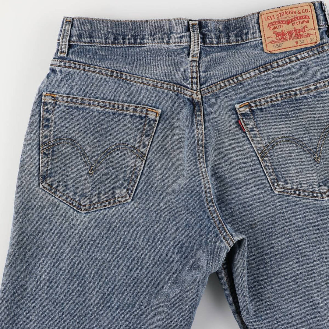 00'S Levi's 550 Relaxed Fit Tapered Denim Pants Men's W32 cotton blue type Vintage Second Hand
