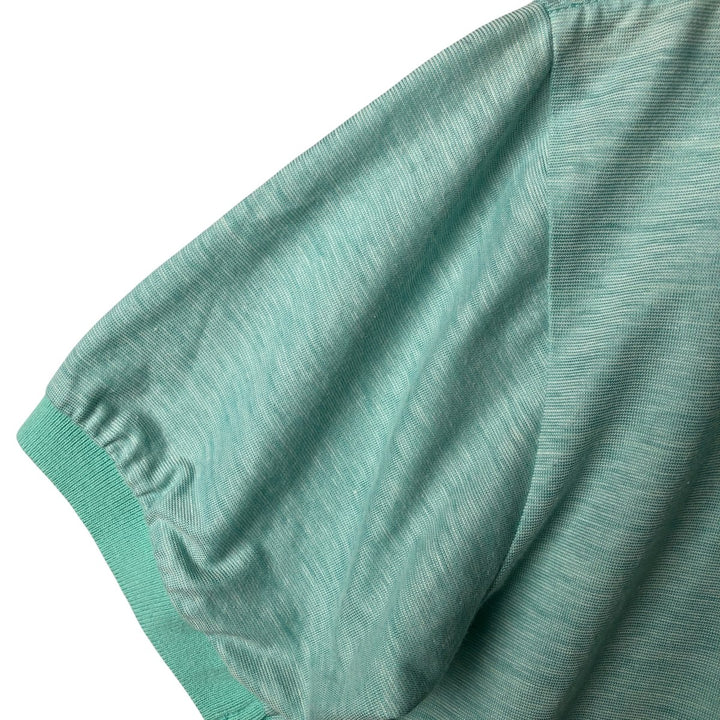 Playboy short sleeve polo shirt, women's size M polyester Blue type light blue Vintage Second Hand