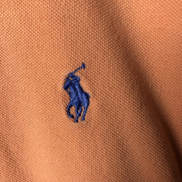 Ralph Lauren POLO RALPH LAUREN CLASSIC FIT short sleeve polo shirt for women, size XL cotton orange type Vintage Second Hand