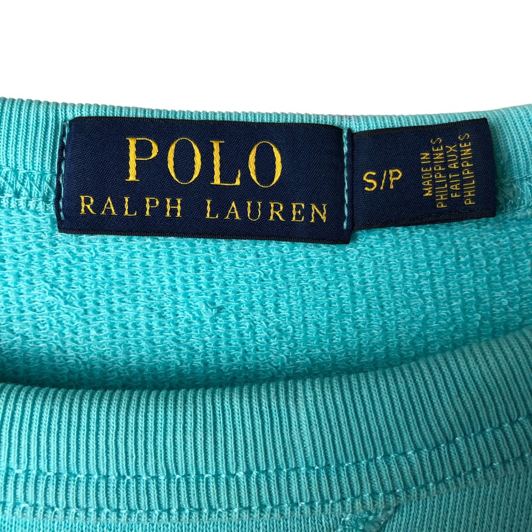 Ralph Lauren POLO RALPH LAUREN One-point logo sweatshirt, sweatshirt, men's size S cotton Blue type light blue Vintage Second Hand