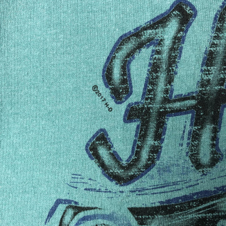 Harley-Davidson Long Sleeve T-Shirt for Women (Size XS) cotton turquoise blue Vintage Second Hand