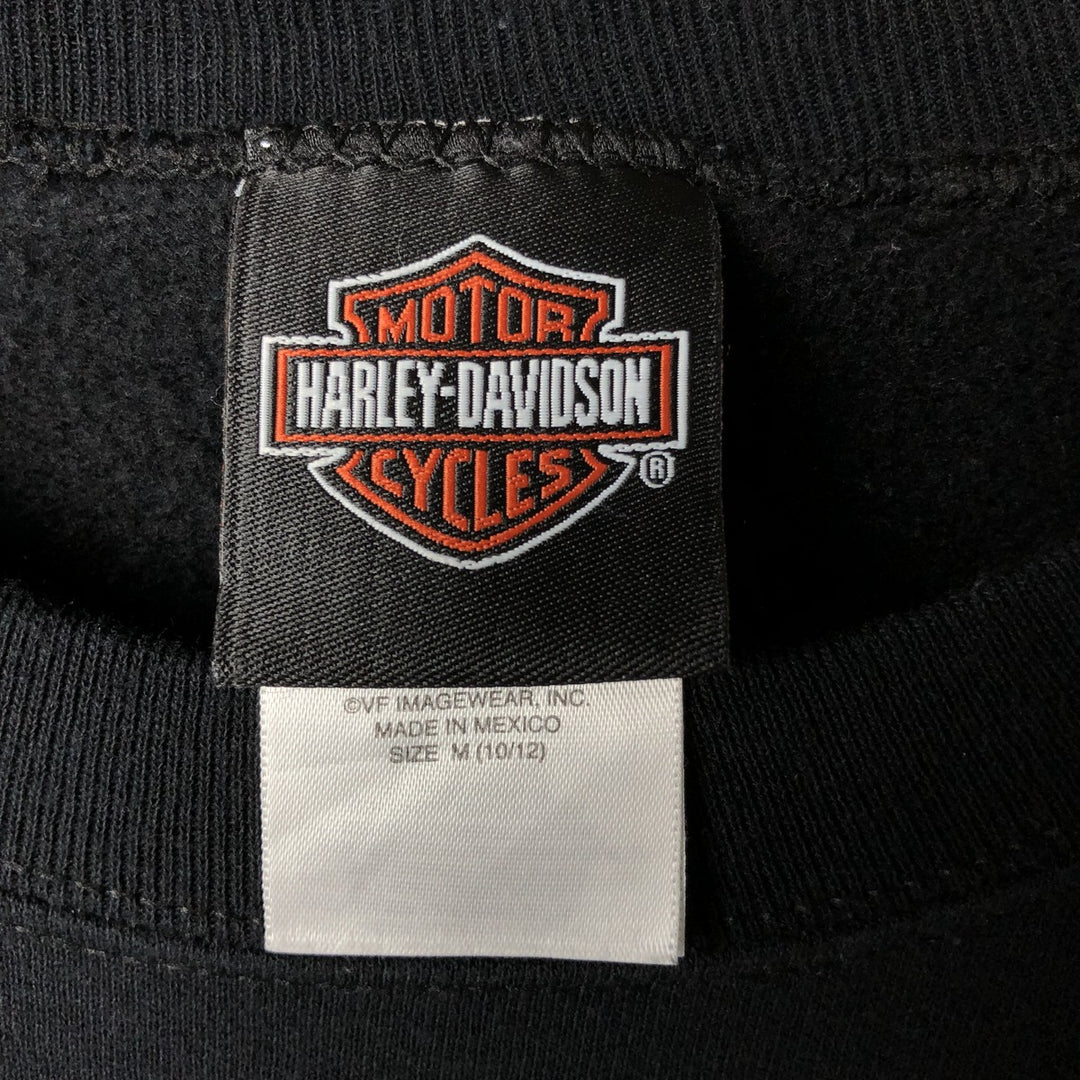 Harley-Davidson Advertising Sweatshirt, Women's M size cotton black type Vintage Second Hand