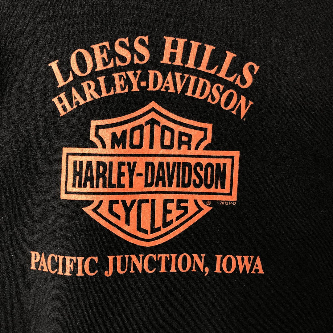 Harley-Davidson Advertising Sweatshirt, Women's M size cotton black type Vintage Second Hand