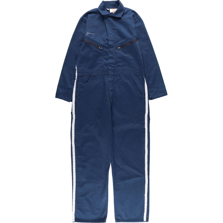 Vintage Dickies long-sleeved jumpsuit from the 1980'S to 1990s, size M, men's. polyester navy blue type Vintage Second Hand