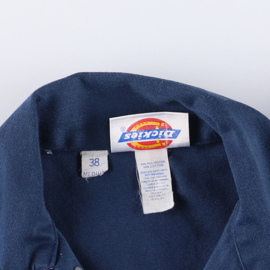 Vintage Dickies long-sleeved jumpsuit from the 1980'S to 1990s, size M, men's. polyester navy blue type Vintage Second Hand