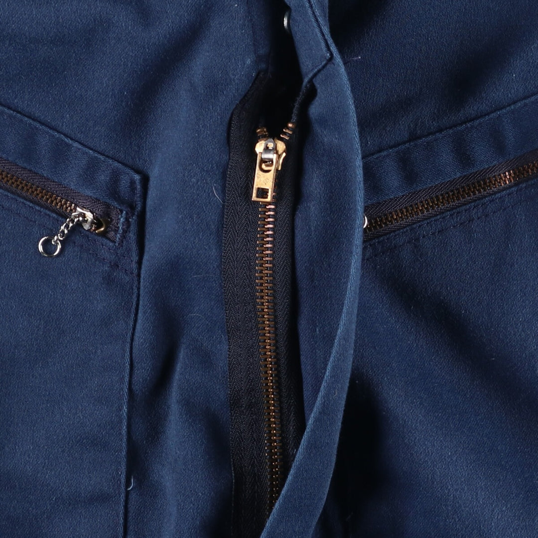 Vintage Dickies long-sleeved jumpsuit from the 1980'S to 1990s, size M, men's. polyester navy blue type Vintage Second Hand