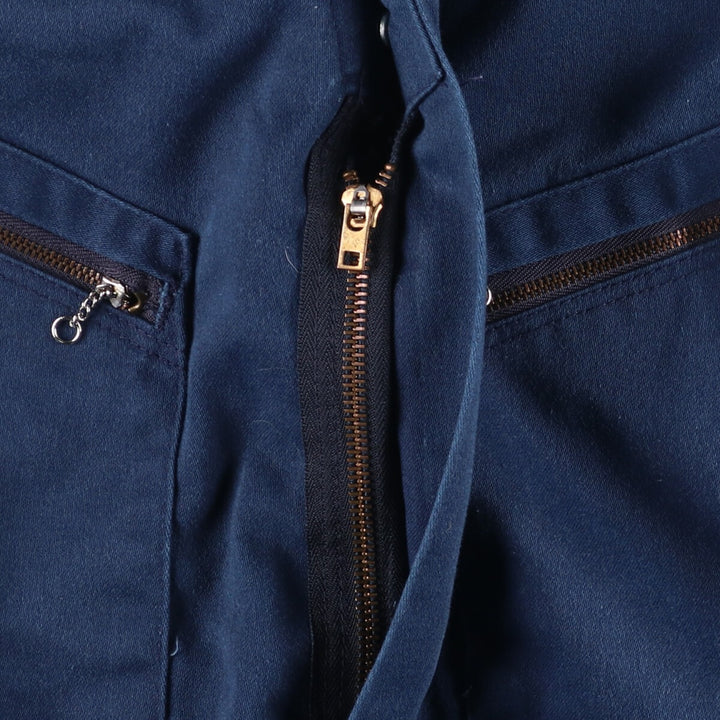Vintage Dickies long-sleeved jumpsuit from the 1980'S to 1990s, size M, men's. polyester navy blue type Vintage Second Hand