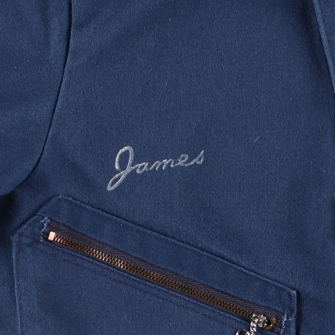 Vintage Dickies long-sleeved jumpsuit from the 1980'S to 1990s, size M, men's. polyester navy blue type Vintage Second Hand