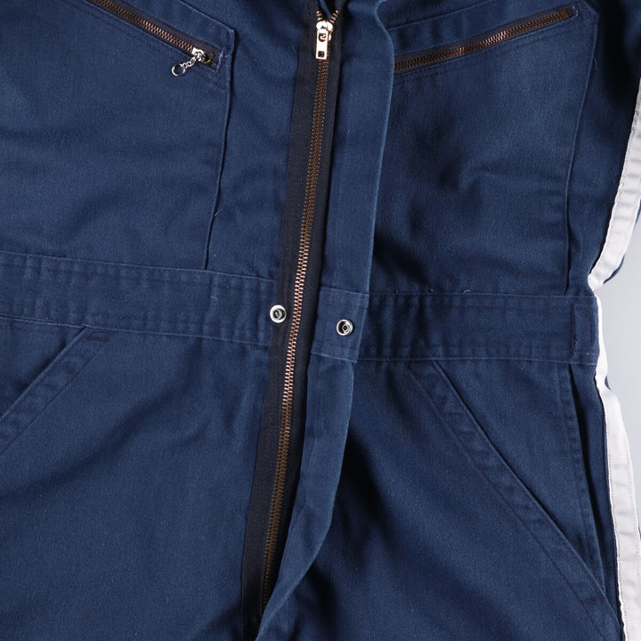 Vintage Dickies long-sleeved jumpsuit from the 1980'S to 1990s, size M, men's. polyester navy blue type Vintage Second Hand