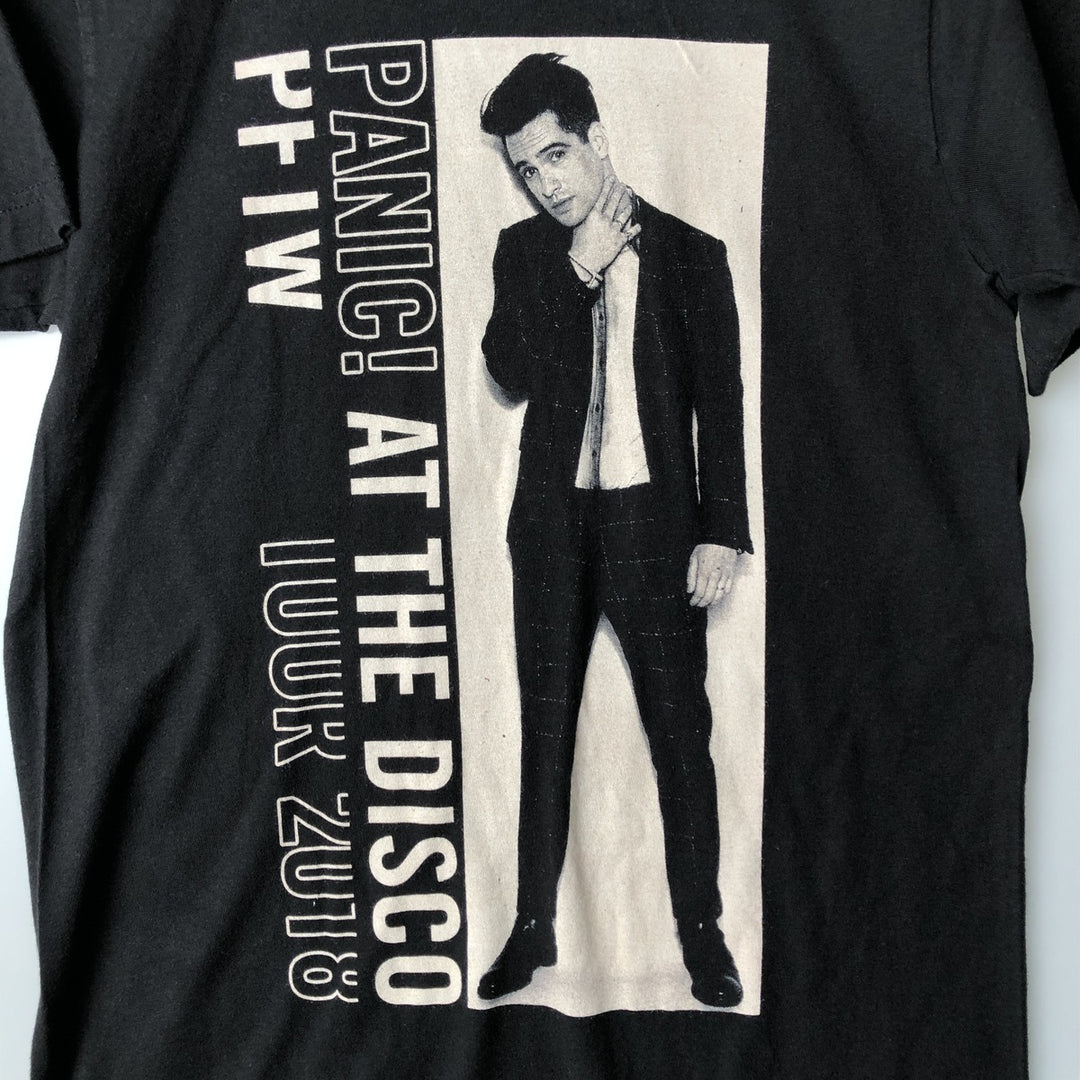 PANIC AT THE DISCO Band T-Shirt, Women's Size Small cotton black type Vintage Second Hand