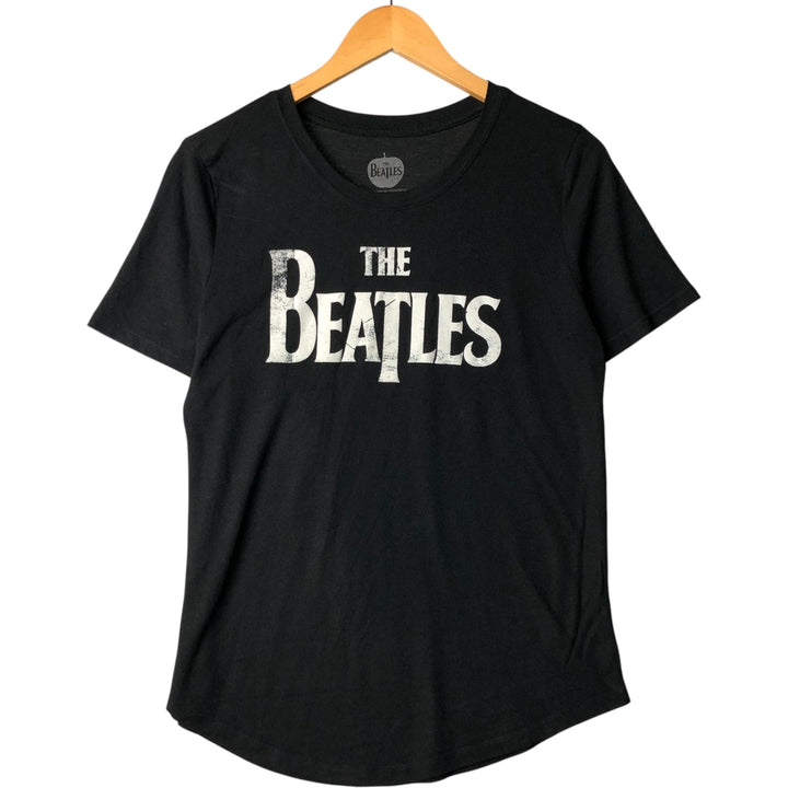 THE BEATLES Band T-Shirt, Women's Size M polyester black type Vintage Second Hand