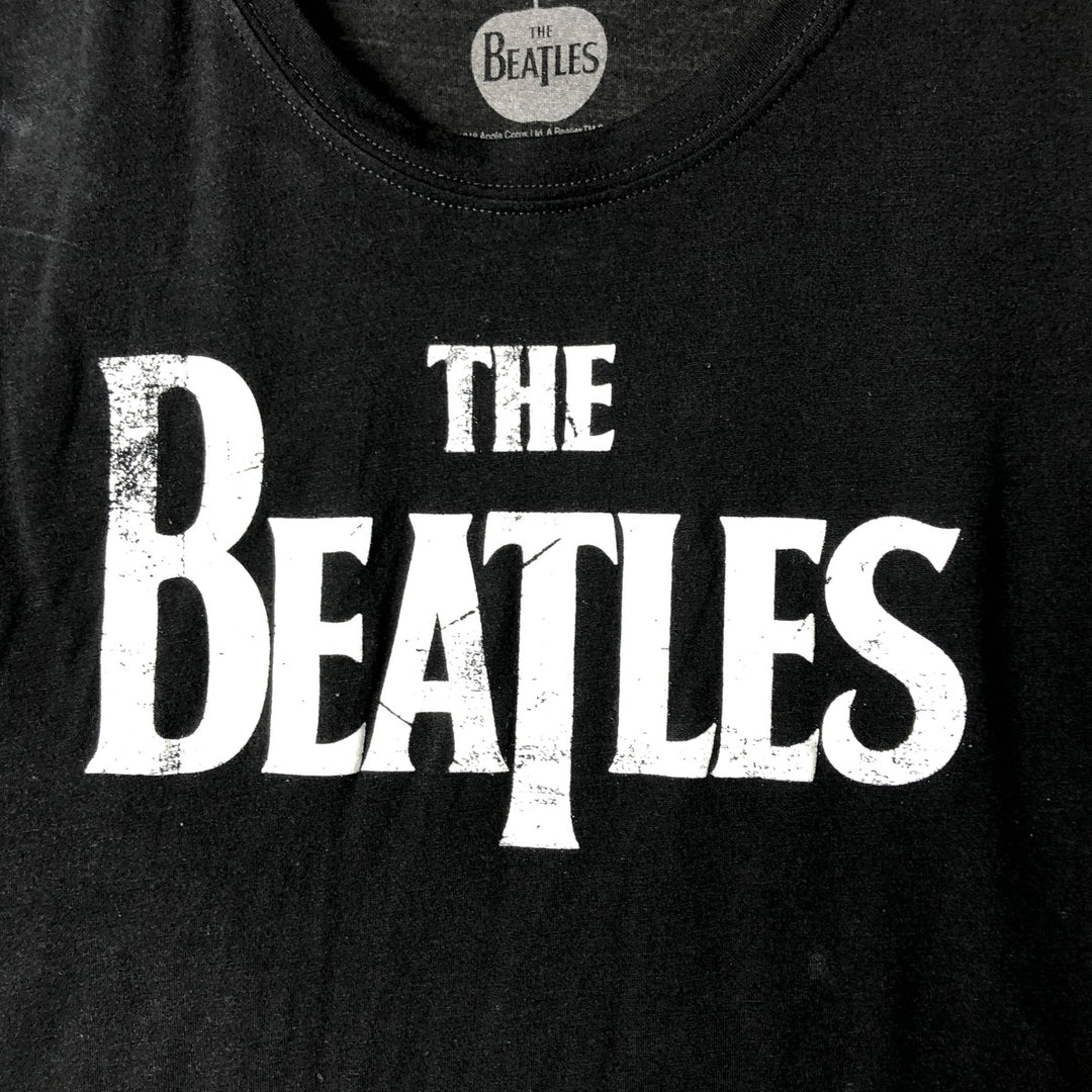 THE BEATLES Band T-Shirt, Women's Size M polyester black type Vintage Second Hand