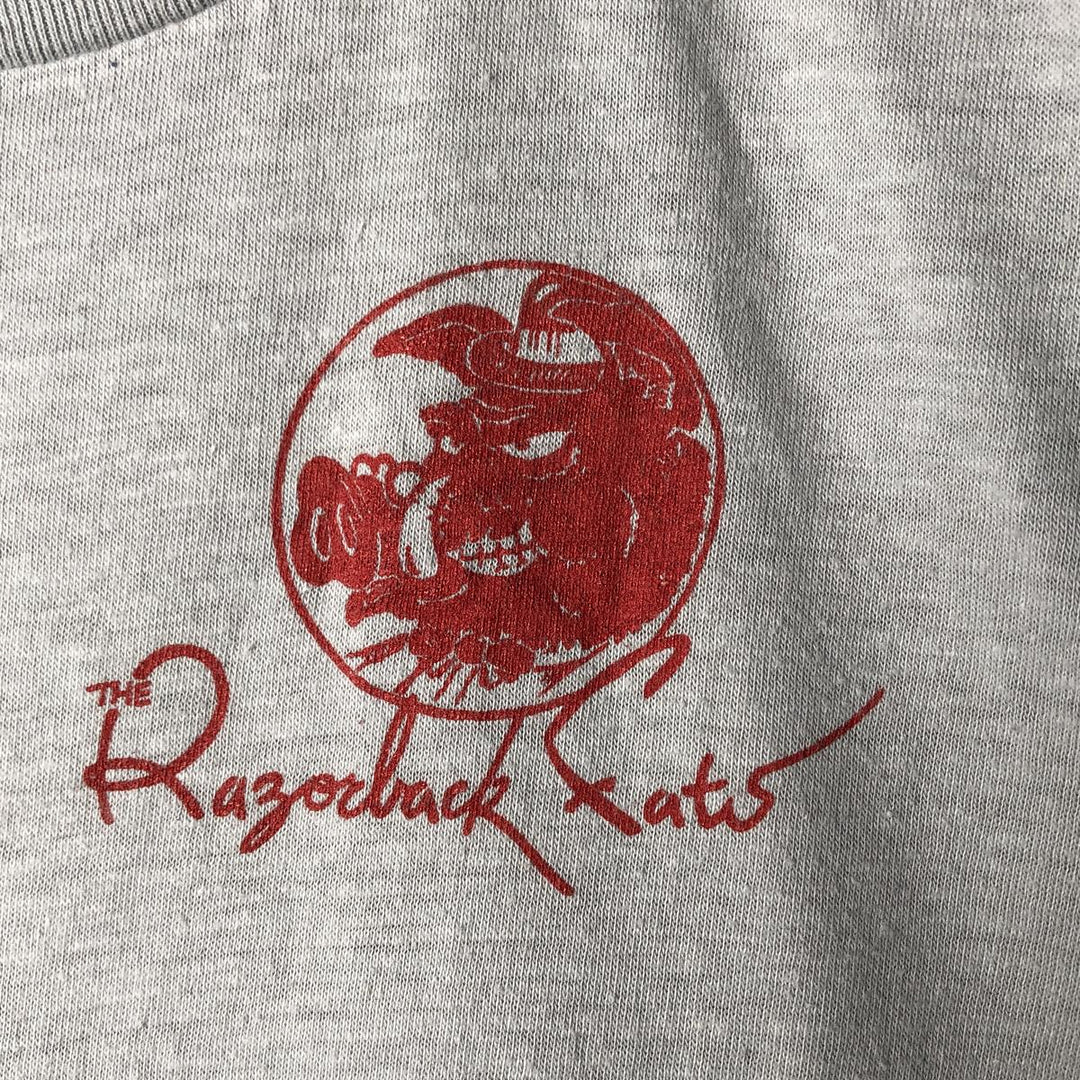 Vintage 80'S SPORTSWEAR printed T-shirt made in the USA, size S for women polyester gray type Vintage Second Hand